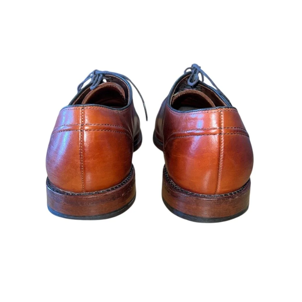 Allen Edmonds LaSalle Split Toe Derby Mens 12 Cognac Brown Leather Dress Shoes